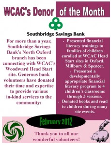 Donors of the Month - February 2012