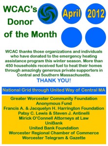 Donors of the Month - April 2012
